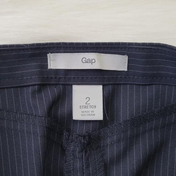 Gap Navy Pinstripe Office Career Skirt 2 - Picture 4 of 8